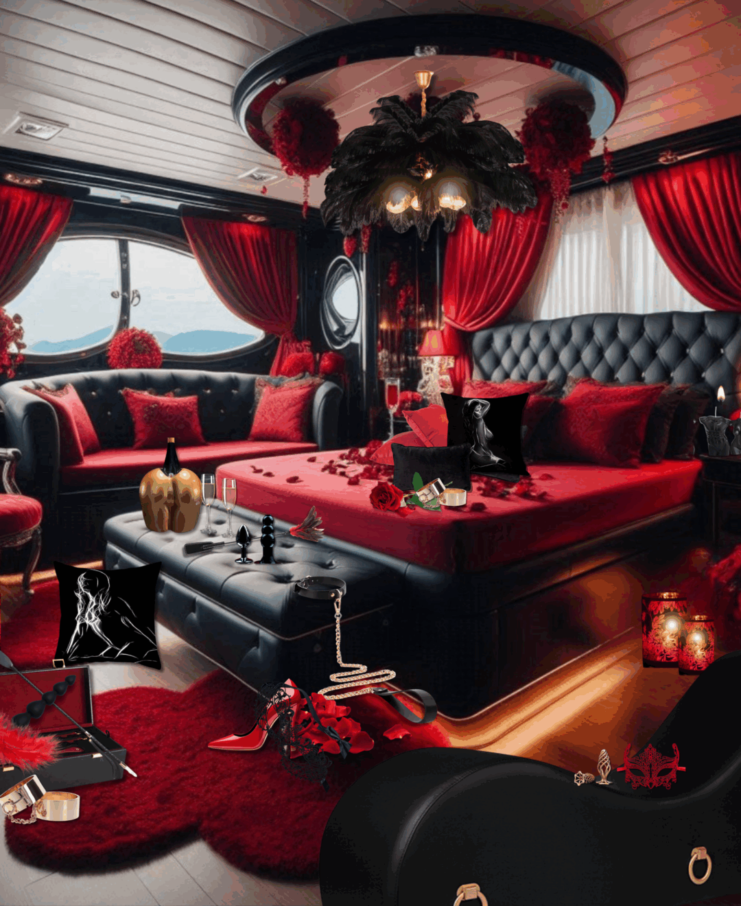 Quand le désir prend le large Bienvenue dans l’univers de Sex Room Concept Yachting là où le yacht de luxe devient un sanctuaire de plaisir, de fantasmes réalisés et de décoration érotique haut de gamme.
Pour celles et ceux qui osent tout. Pour celles et ceux qui exigent l’excellence .